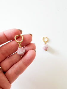 Vintage Pink Huggie Earrings