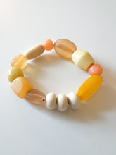 Load image into Gallery viewer, White Wood and Mixed Vintage Beads Bracelet