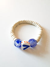Load image into Gallery viewer, White Heart with Sea Glass and Wood Bracelet
