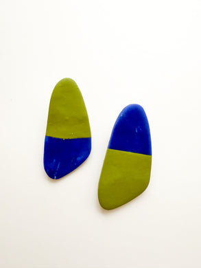 Royal and Olive Organic Post Earrings