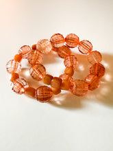 Load image into Gallery viewer, Peach Gemstone and Acrylic Faceted Bracelet