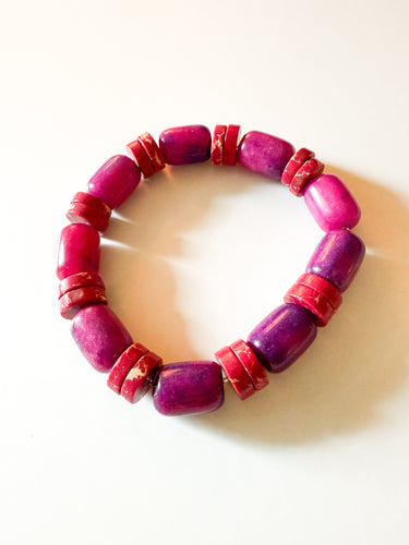 Magenta Gemstone Bracelet