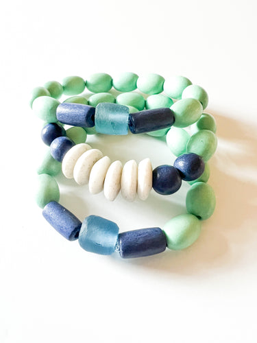 Turquoise and a Mix of Blues Bracelet