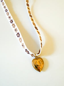 Brown Floral Locket Wrap