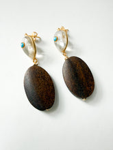 Load image into Gallery viewer, Willow Wood Drop Earrings