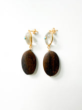 Load image into Gallery viewer, Willow Wood Drop Earrings