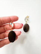 Load image into Gallery viewer, Willow Wood Drop Earrings
