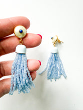 Load image into Gallery viewer, Bluebell Tassel Earrings