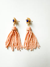 Load image into Gallery viewer, Blush Petal Tassel Earrings