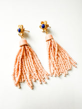 Load image into Gallery viewer, Blush Petal Tassel Earrings