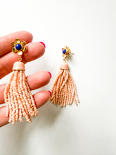Load image into Gallery viewer, Blush Petal Tassel Earrings