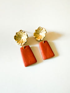 Floral Sedona Clay Drop Earrings