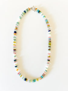 Confetti Gemstones and Fresh Water Pearls Beaded Necklace