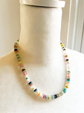 Load image into Gallery viewer, Confetti Gemstones and Fresh Water Pearls Beaded Necklace