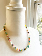 Load image into Gallery viewer, Confetti Gemstones and Fresh Water Pearls Beaded Necklace