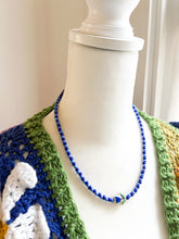 Load image into Gallery viewer, Mix of Blues Tulip Ceramic Necklace