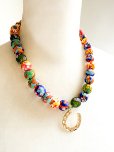 Lucky Bloom Glass Necklace