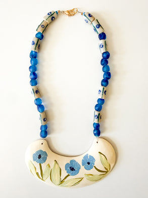 Wild Blue Collar Necklace