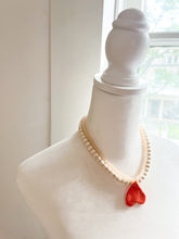 Load image into Gallery viewer, Ceramic Coral Heart Double Stranded Necklace