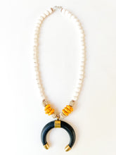 Load image into Gallery viewer, Black and Gold Crescent Gameday Necklace