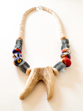 Load image into Gallery viewer, Multicolor Sea Glass Antler Tip Necklace