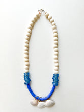 Load image into Gallery viewer, Cobalt Blue Mixed Shell Charm Necklace