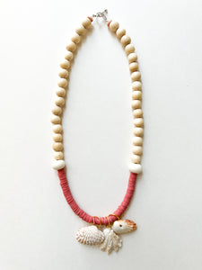 Pink Mixed Shell Charm Necklace