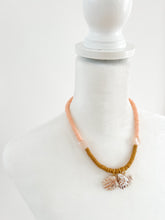 Load image into Gallery viewer, Peach Color Block Mixed Shell Charm Necklace