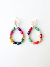 Load image into Gallery viewer, Festive Post with Confetti Wood Earrings