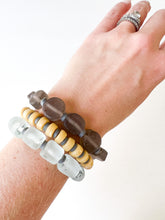 Load image into Gallery viewer, Charcoal Gray Mixed Glass Confetti Bracelet