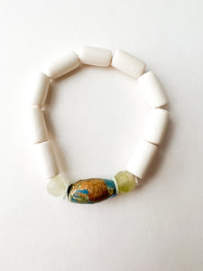 Blue and Sage Green Haley Klein Art Collaboration Bracelet