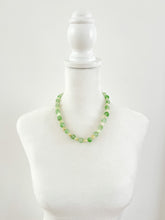 Load image into Gallery viewer, Alternating Pistachio Glass Beaded Necklace