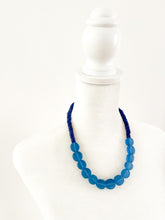 Load image into Gallery viewer, Mix of Blue Glass Beaded Necklace