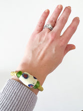 Load image into Gallery viewer, Emerald and Olive Green Clay Bracelet