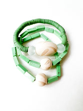 Load image into Gallery viewer, Grass Green and Ivory Hand Painted Bracelet