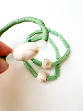 Load image into Gallery viewer, Grass Green and Ivory Hand Painted Bracelet