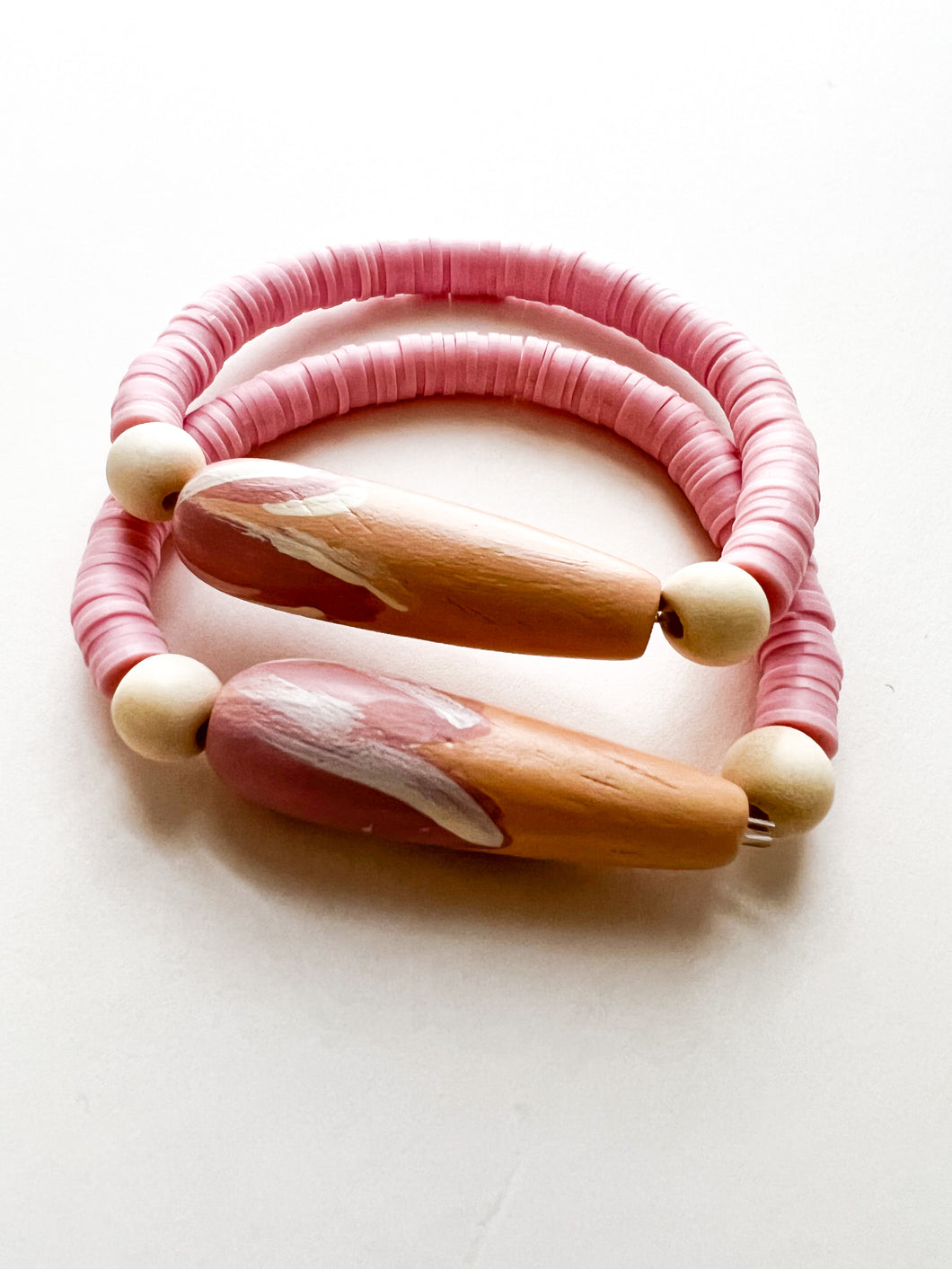 Hand Painted Ballet Pink Tulip Bracelet