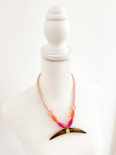 Load image into Gallery viewer, Hand Painted Pink Color Block Pendant Necklace