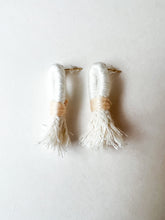 Load image into Gallery viewer, Ivory Wrapped Cotton Post Earring