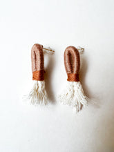 Load image into Gallery viewer, Camel Wrapped Cotton Post Earring