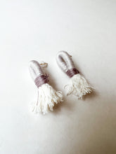 Load image into Gallery viewer, Lavender Wrapped Cotton Post Earring